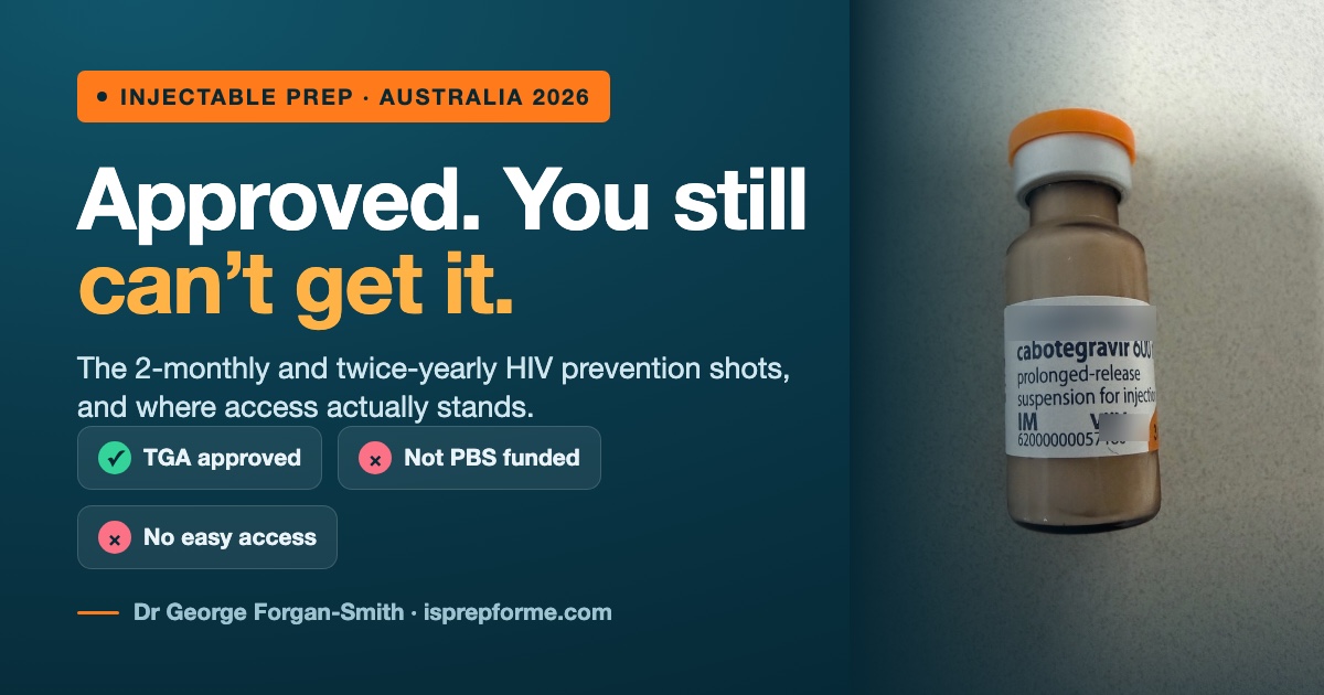 Injectable PrEP in Australia: The 2-Monthly Shot and the Twice-a-Year Shot